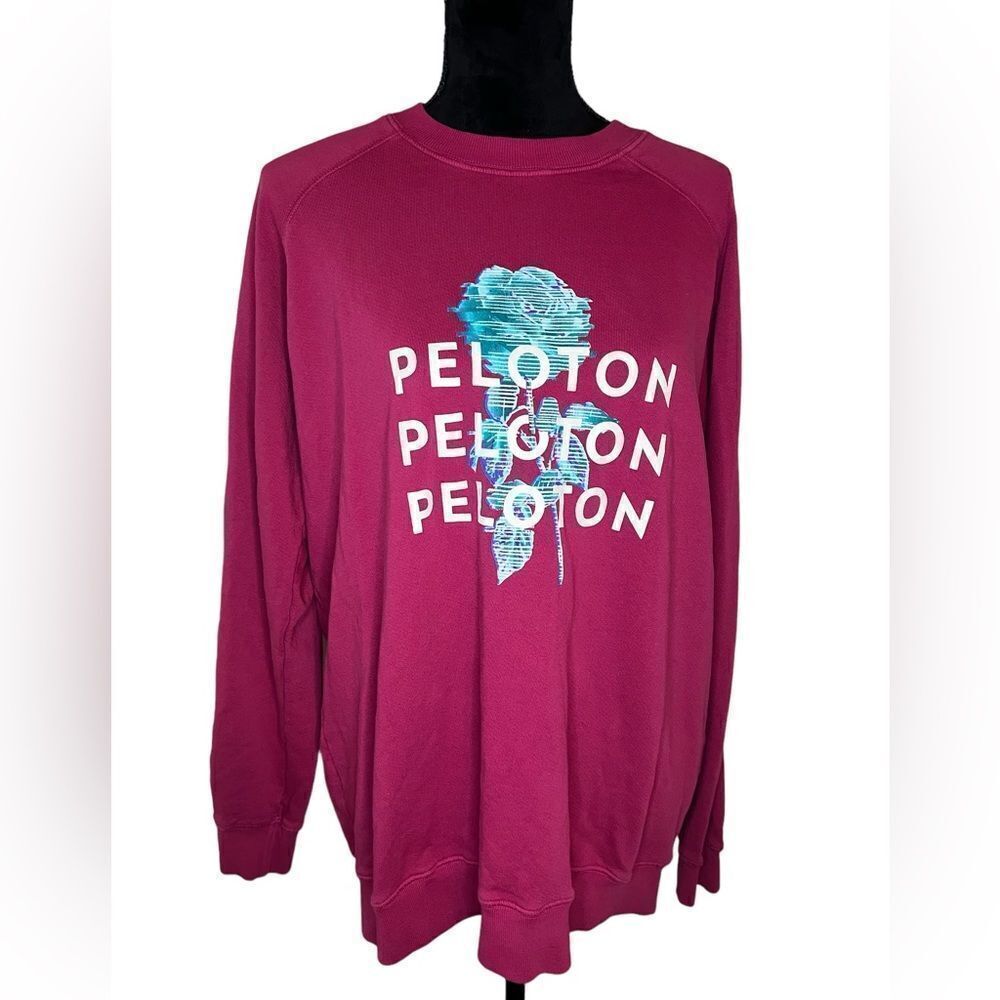 PELOTON EVERYDAY OVERSIZED CREWNECK SWEATERSHIRT WOMENS SIZE LARGE PINK